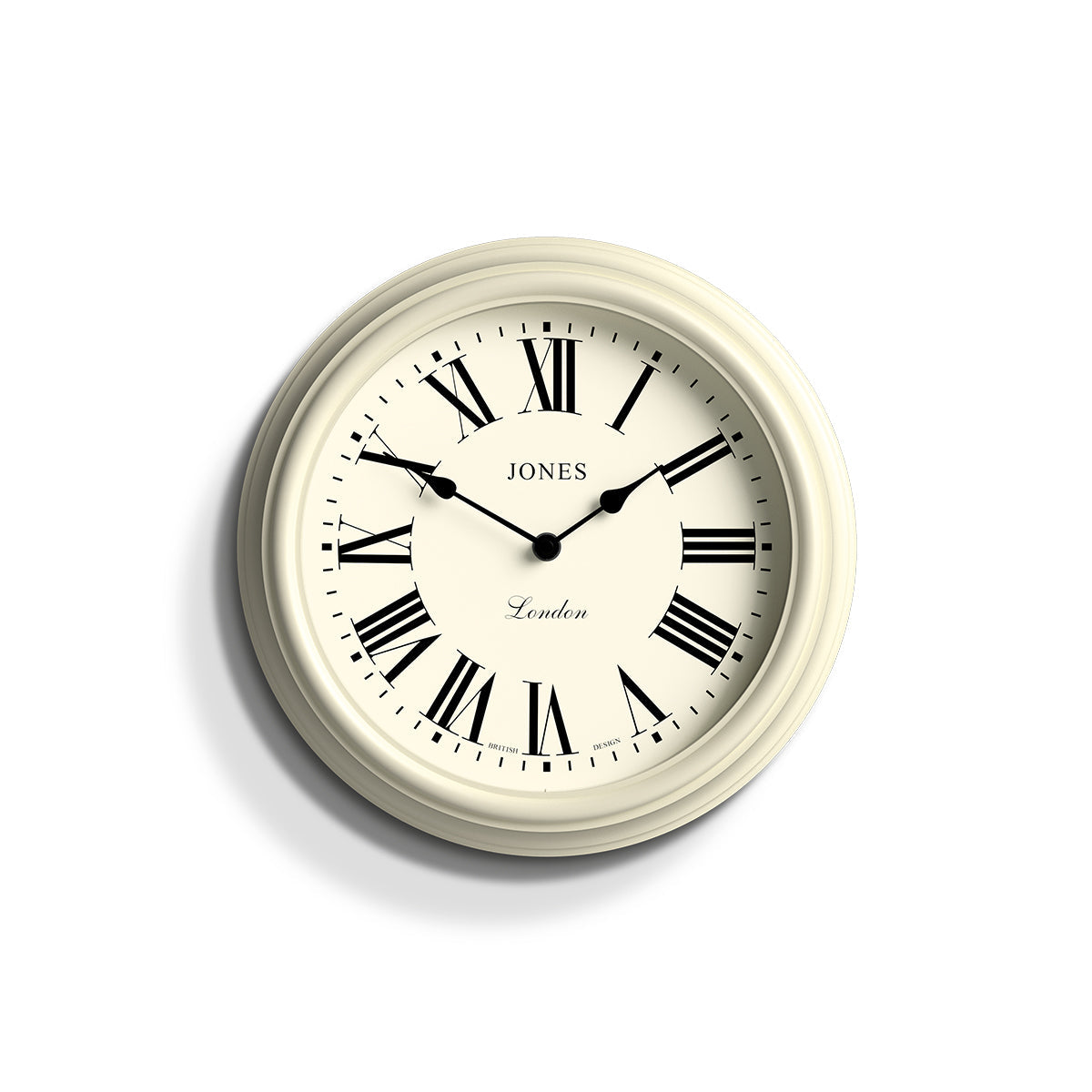 Jones wall clock in pale cream 30cm Jones Clocks