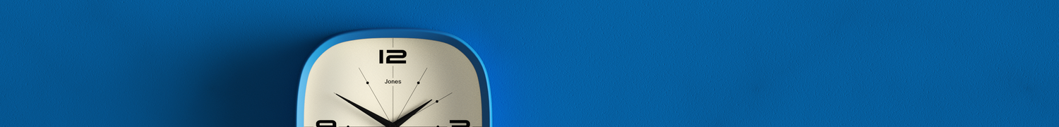 Wall Clocks - Colour - Blue