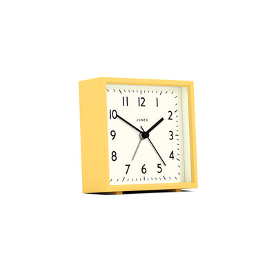 Jones Disc alarm clock in yellow