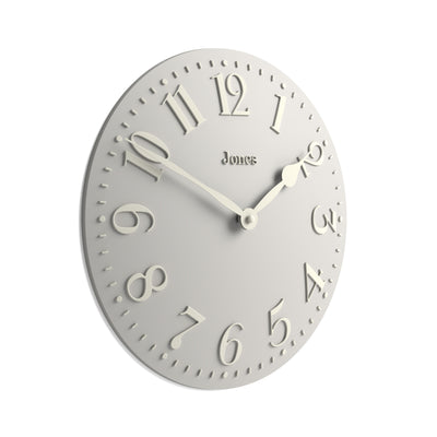 Jones Betty convex wall clock in overcoat grey 30cm