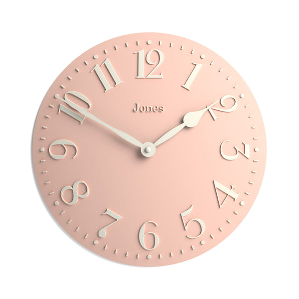 Jones Betty convex wall clock in rose pink 30cm