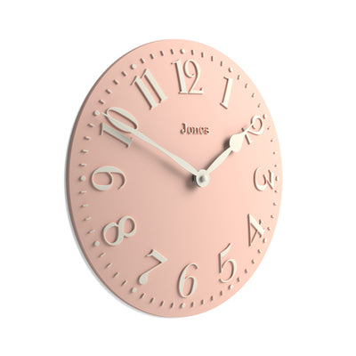 Jones Betty convex wall clock in rose pink 30cm