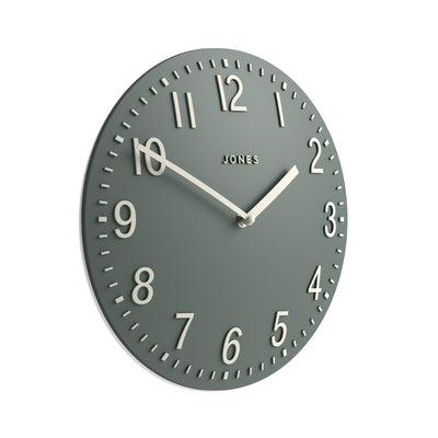 Jones Chilli convex wall clock in green and cream 30cm