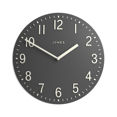 Jones Chilli convex wall clock in grey and cream 30cm