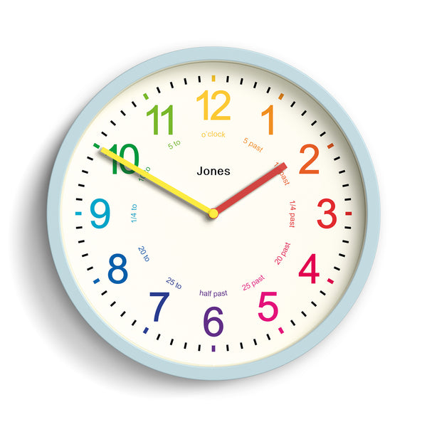 Jones Kids wall clock in blue 25cm