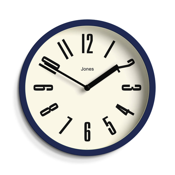 Jones Hot Tub wall clock in midnight blue 20cm