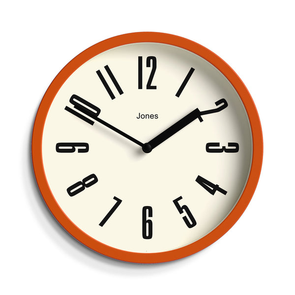 Jones Hot Tub wall clock in orange 20cm