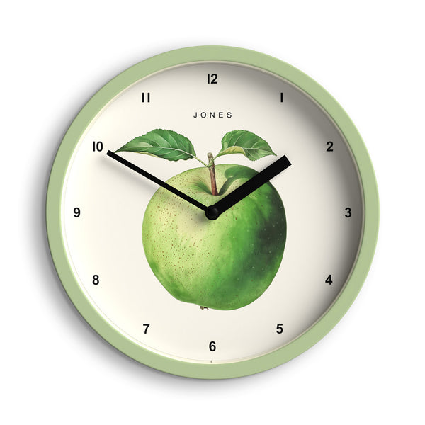 Jones Apple wall clock in matcha green 20cm