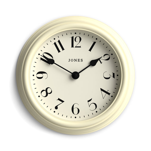 Jones Frieze wall clock in cream 23cm