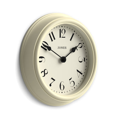 Jones Frieze wall clock in cream 23cm
