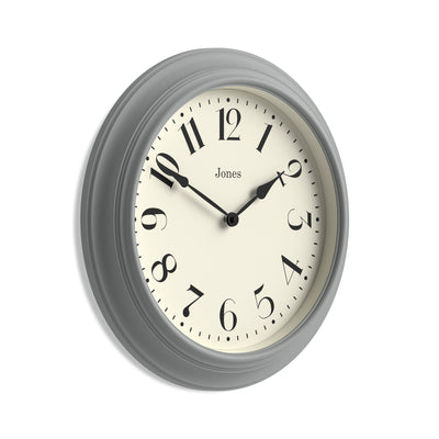 Jones Fenchurch wall clock in posh grey 40cm