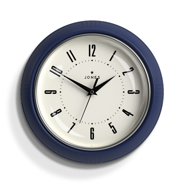 Jones Ketchup wall clock in blue 25cm