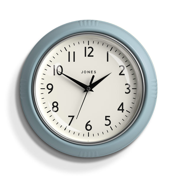 Jones Ketchup wall clock in pale blue 24cm