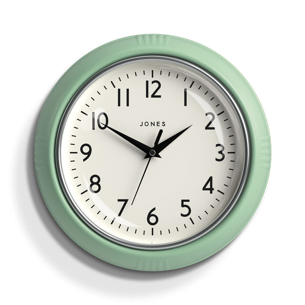 Jones Ketchup wall clock in mint green 24cm