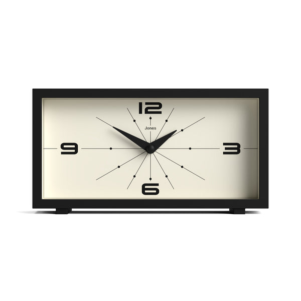 Jones Odeon mantel clock in black