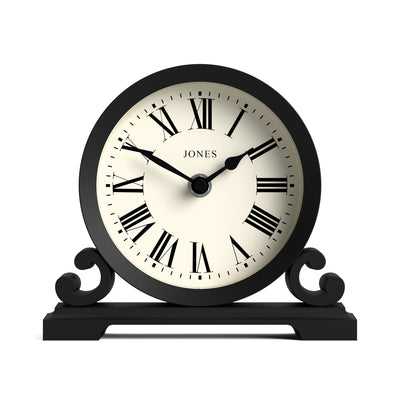 Jones Saloon mantel clock in black