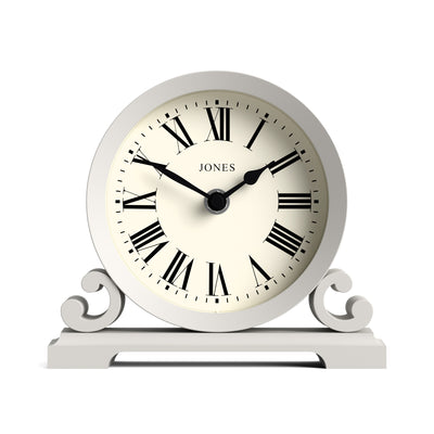 Jones Saloon mantel clock in overcoat grey