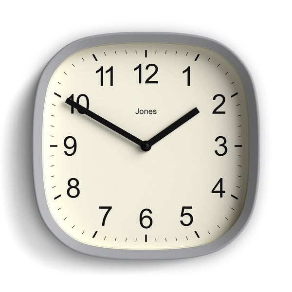 Jones Sprite wall clock in grey 25cm