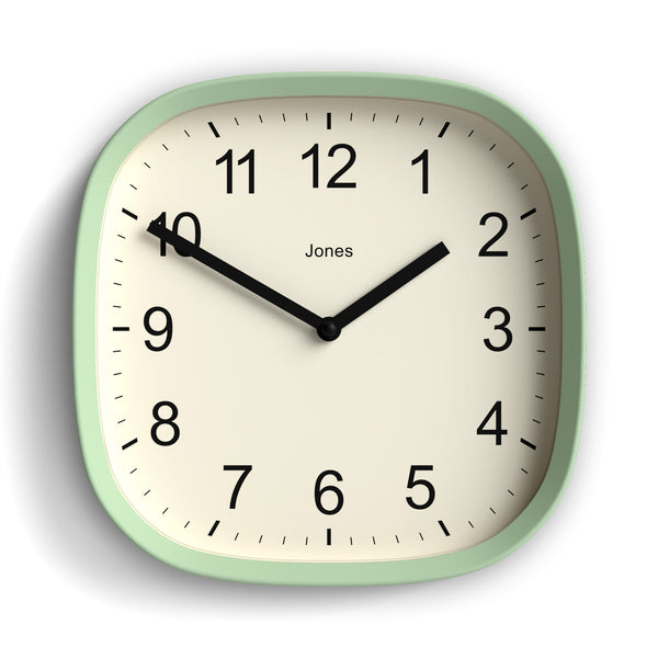 Jones Sprite wall clock in mint green 25cm