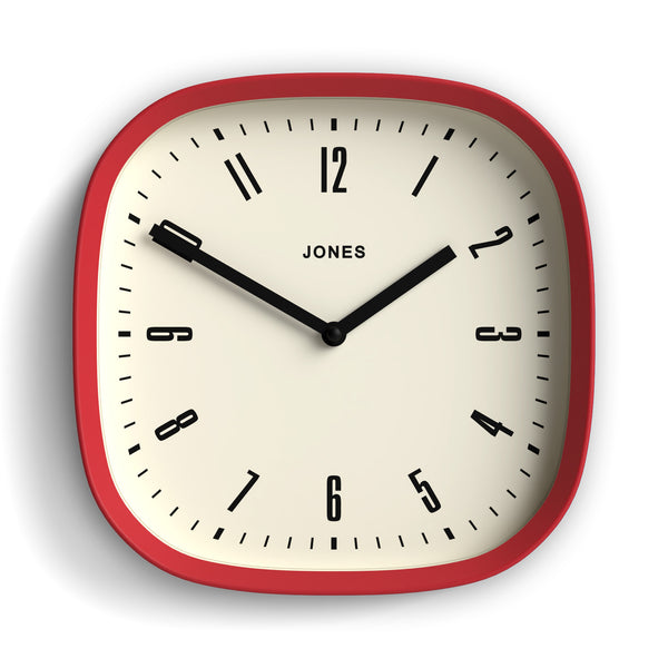 Jones Marvel wall clock in red 25cm