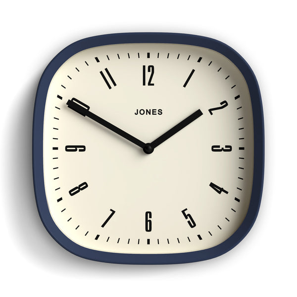 Jones Marvel wall clock in indigo blue 25cm