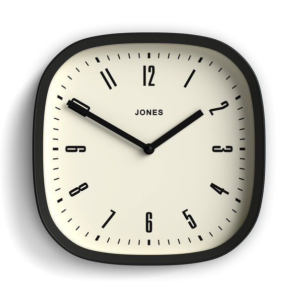 Jones Marvel wall clock in black 25cm