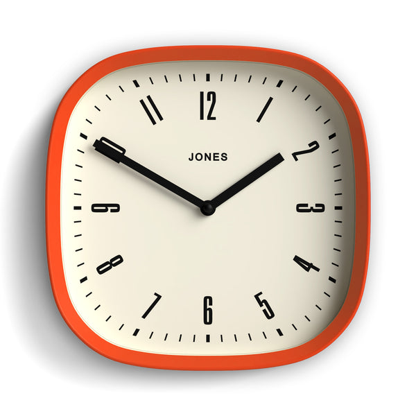 Jones Marvel wall clock in orange 25cm