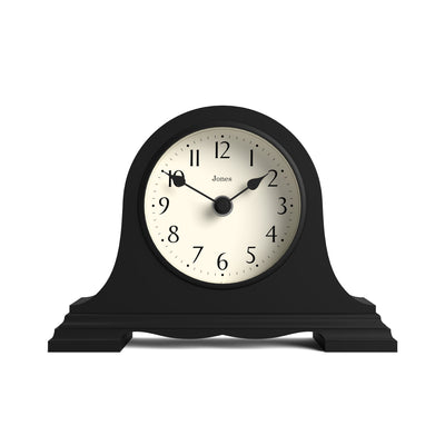 Jones Speakeasy mantel clock in black
