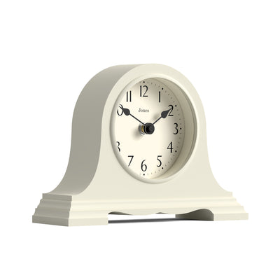 Jones Speakeasy mantel clock in pale cream