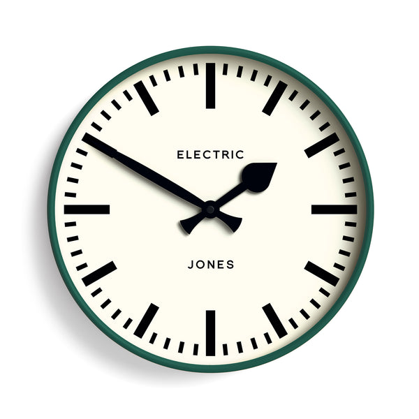 Jones Tiger wall clock in eden green 30cm