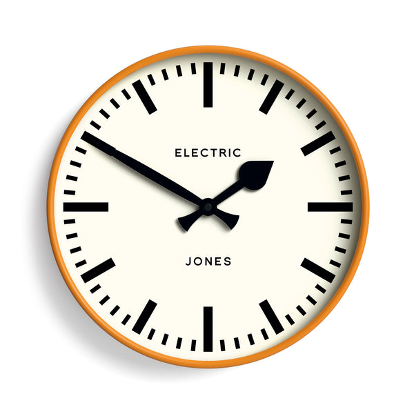 Jones Tiger wall clock in orange 30cm