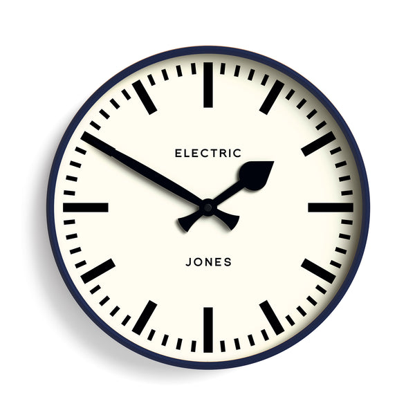 Jones Tiger wall clock in midnight blue 30cm