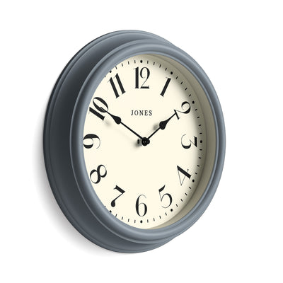 Jones Serenity wall clock in blue grey french navy 30cm