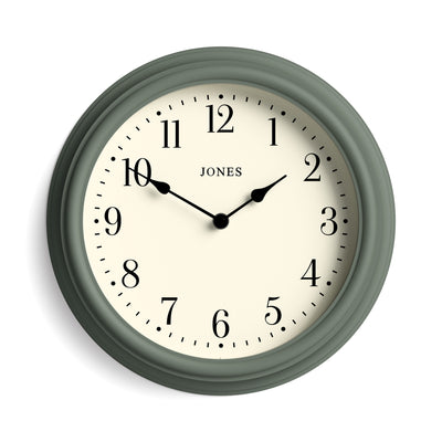 Jones Venetian wall clock in asparagus green 30cm