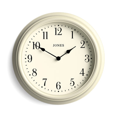 Jones Venetian wall clock in pale cream 30cm