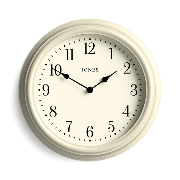 Jones Venetian wall clock in pale cream 30cm