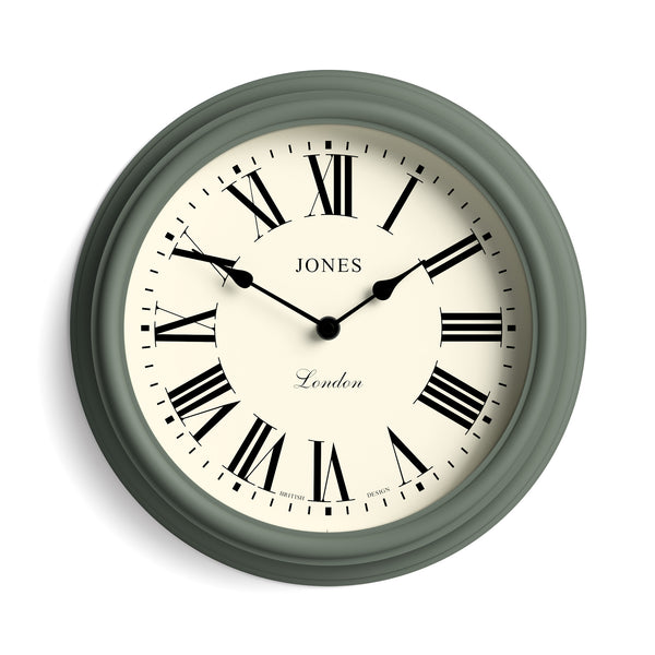 Jones Venetian wall clock in asparagus green 30cm