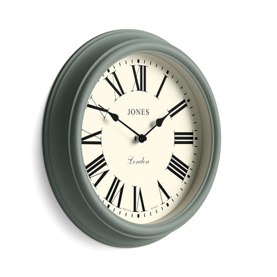 Jones Venetian wall clock in asparagus green 30cm