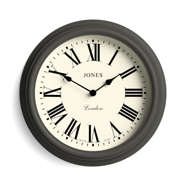 Jones Venetian wall clock in dark grey 30cm