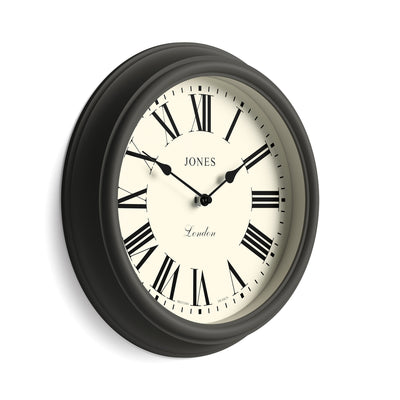 Jones Venetian wall clock in dark grey 30cm