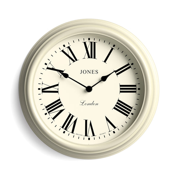 Jones Venetian wall clock in pale cream 30cm