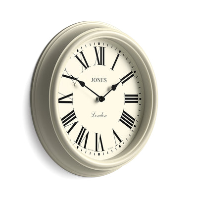 Jones Venetian wall clock in pale cream 30cm