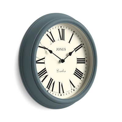 Jones Venetian wall clock in old boat blue 30cm