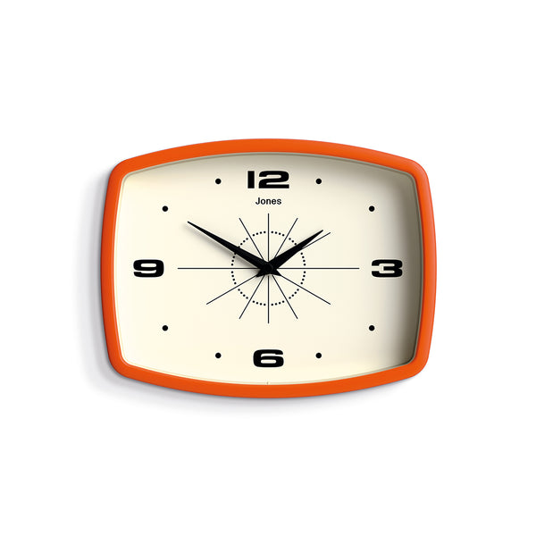 Jones Movie wall clock in orange