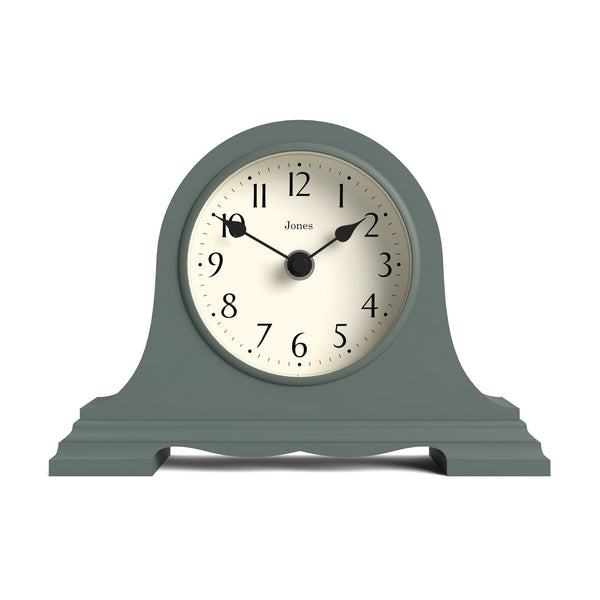 Jones Speakeasy mantel clock in asparagus green