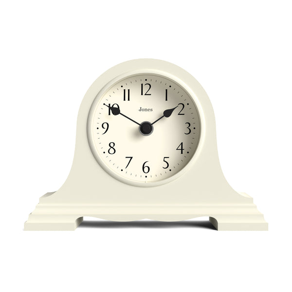 Jones Speakeasy mantel clock in pale cream