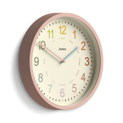 Jones Kids wall clock in rose pink 25cm