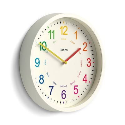 Jones Kids wall clock in pale cream