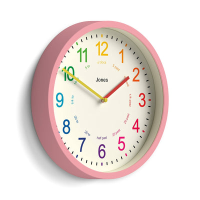 Jones Kids wall clock in pink 25cm