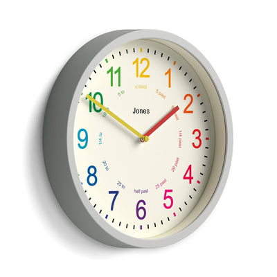 Jones Kids wall clock in grey 25cm